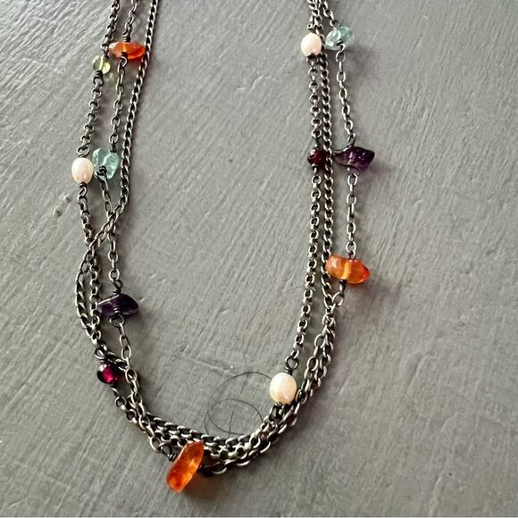 Silpada 925 Sterling Silver Multi Chain Necklace - Picture 2 of 9